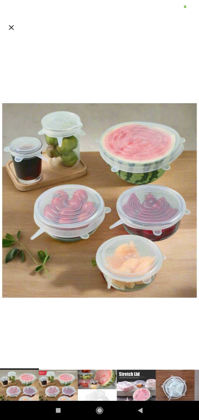 Silicone Food Cover Stretch Lids (6 Pcs Set)