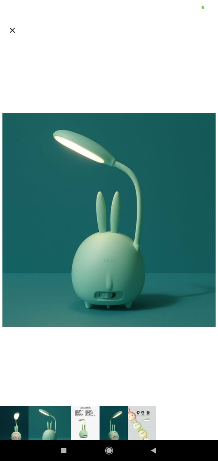Cute Bunny Night Light With Flexible Led