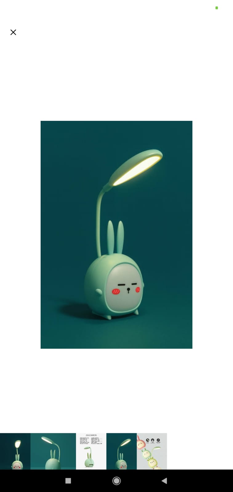 Cute Bunny Night Light With Flexible Led
