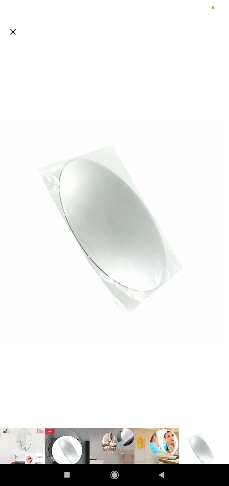 Oval Shape 3d Mirror Sticker (2 Pc Set)