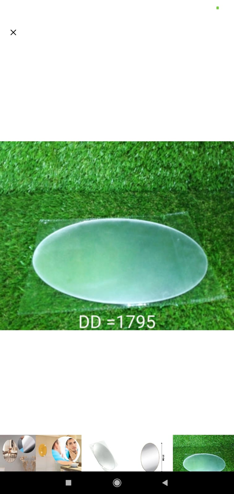 Oval Shape 3d Mirror Sticker (2 Pc Set)