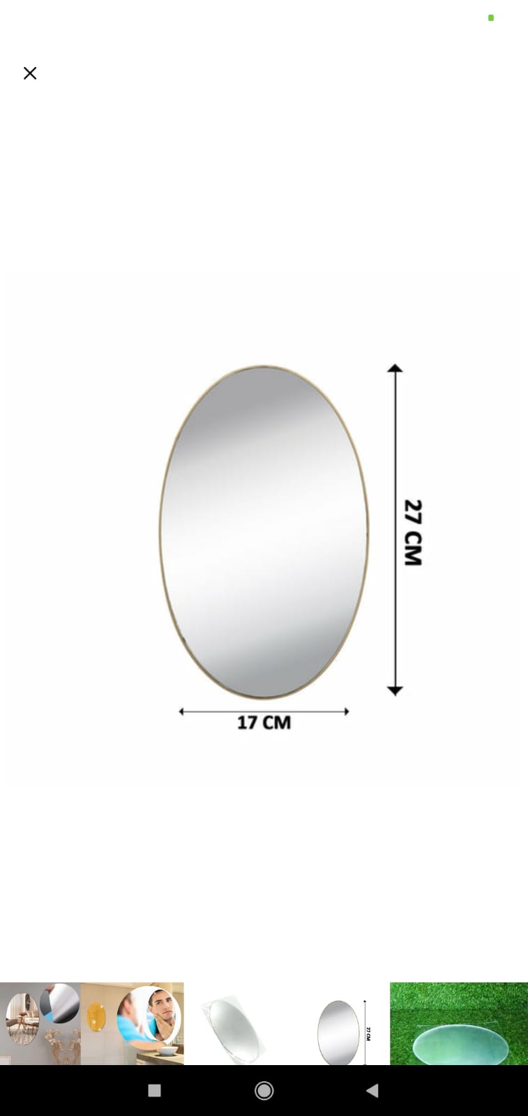 Oval Shape 3d Mirror Sticker (2 Pc Set)