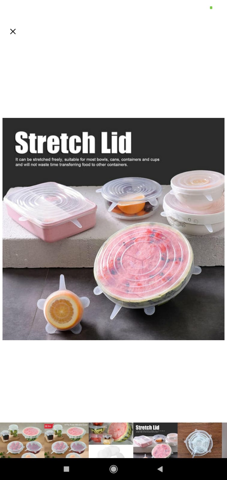 Silicone Food Cover Stretch Lids (6 Pcs Set)