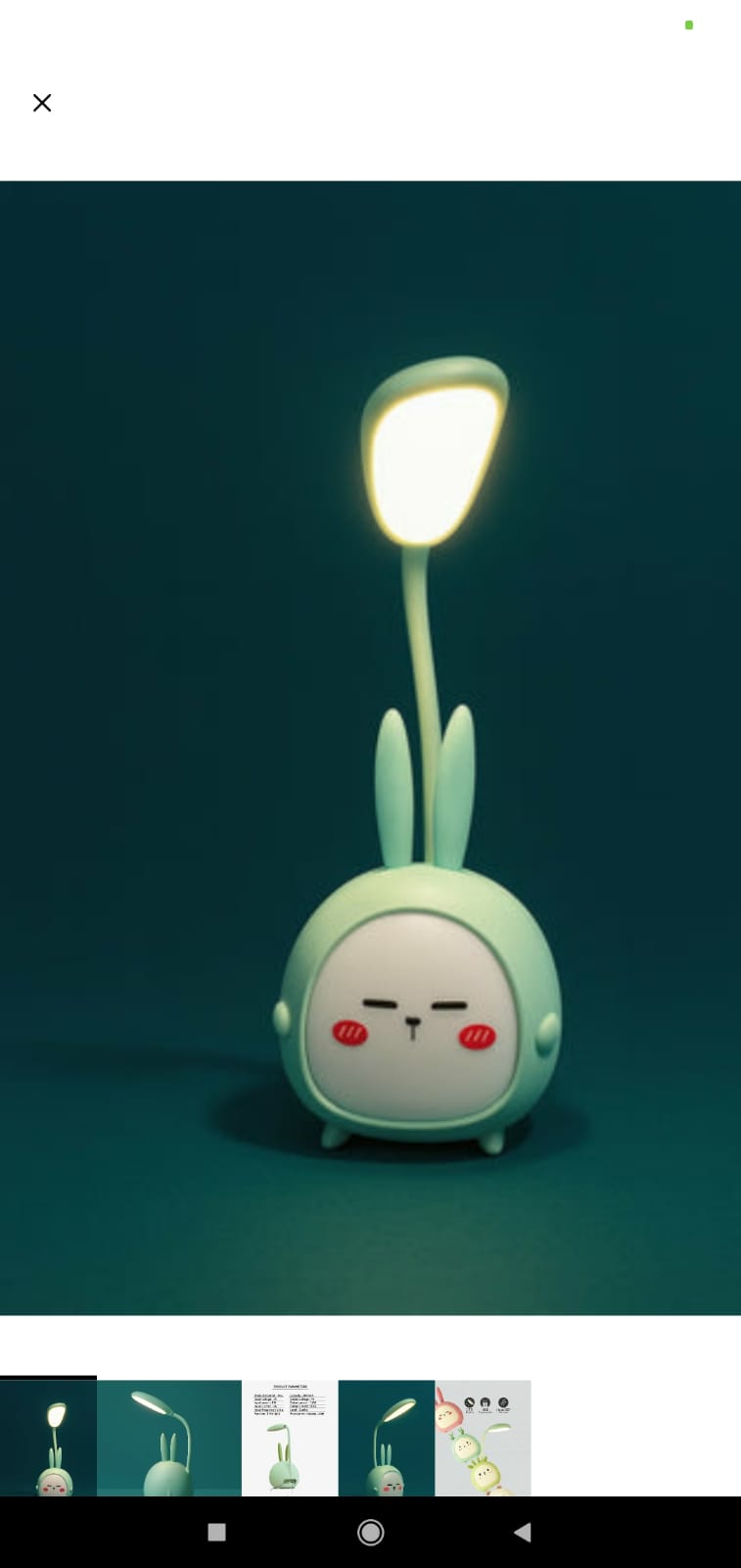 Cute Bunny Night Light With Flexible Led