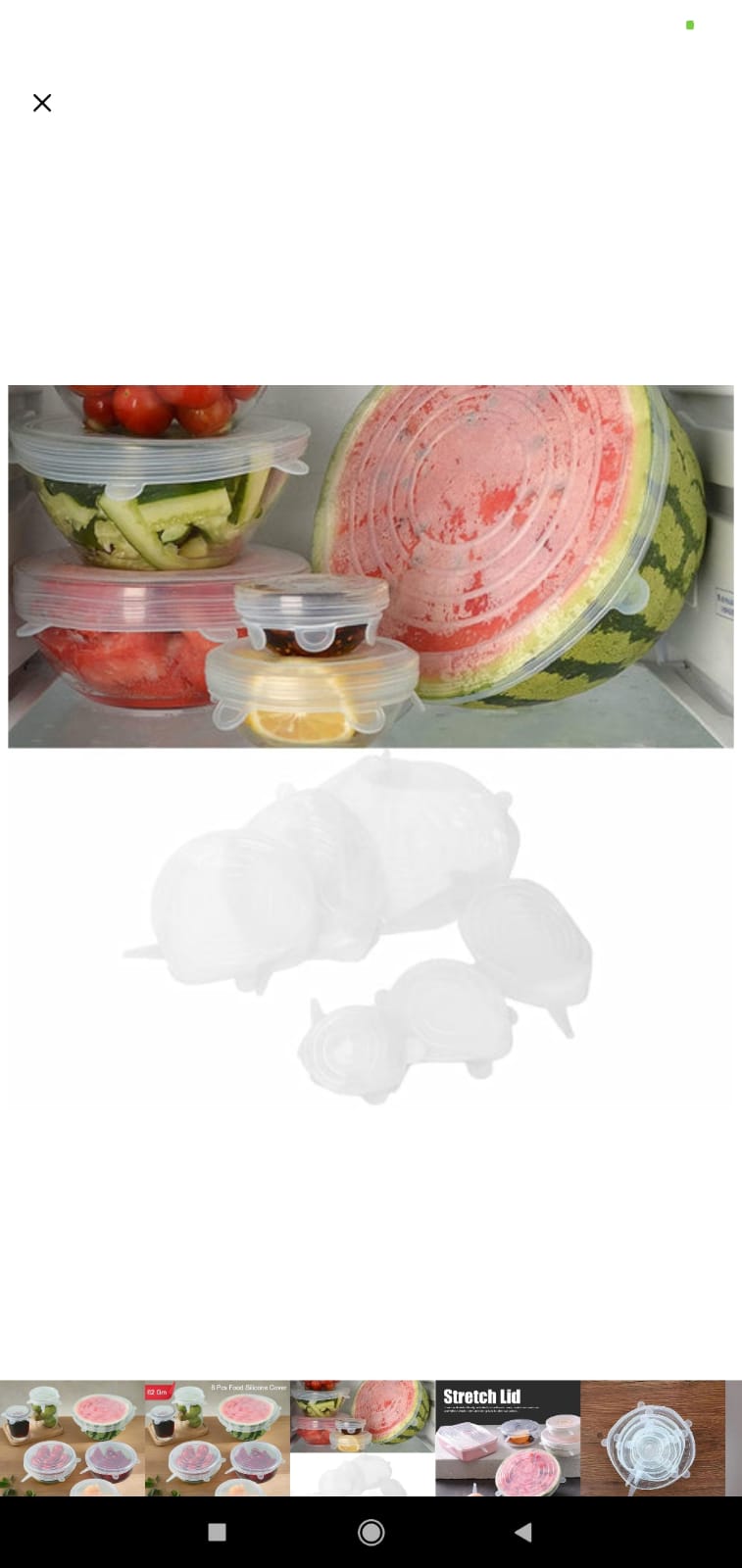 Silicone Food Cover Stretch Lids (6 Pcs Set)