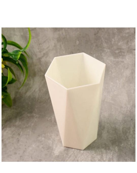 Modern Geometric Hexagon Plastic Flower