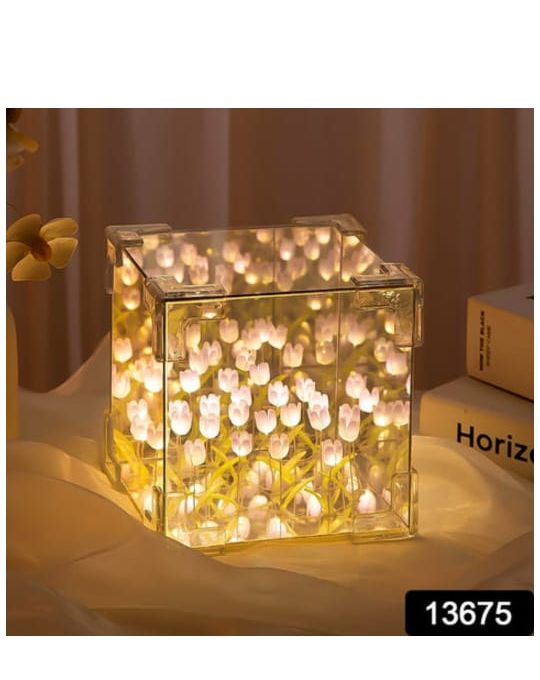 Cube Tulip Night Lamp | Led Decorative Nights Lamp