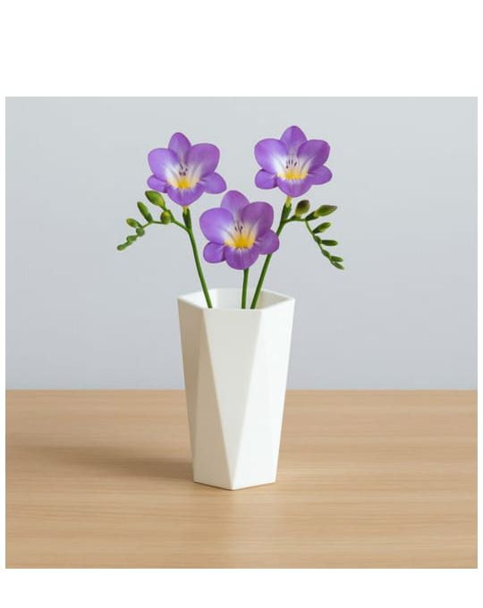 Modern Geometric Hexagon Plastic Flower