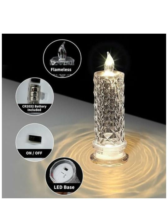 rose candles for home decoration crystal candle