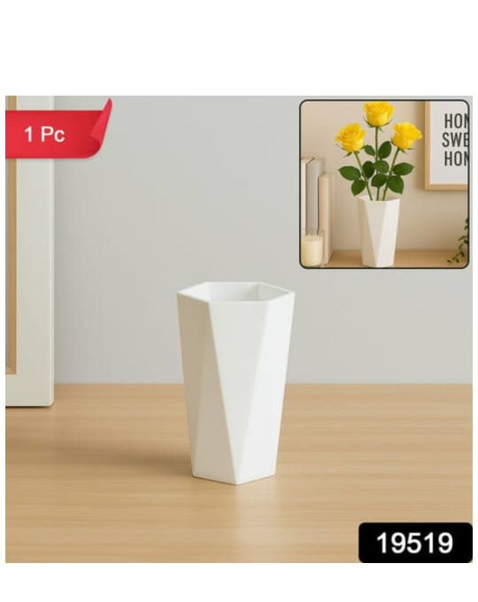 Modern Geometric Hexagon Plastic Flower