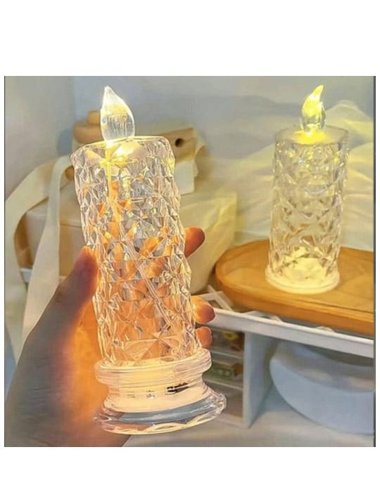 rose candles for home decoration crystal candle