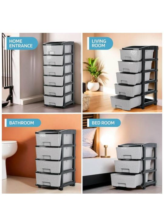 6-Layer Heavy-Duty Plastic Drawer Organize..