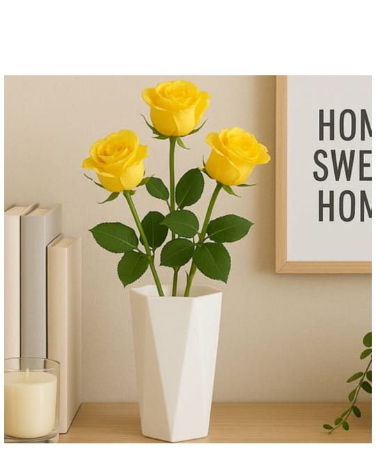 Modern Geometric Hexagon Plastic Flower