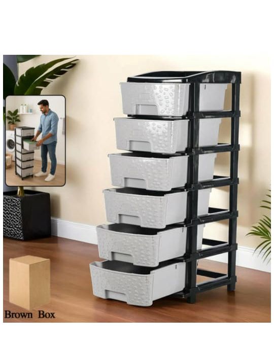 6-Layer Heavy-Duty Plastic Drawer Organize..